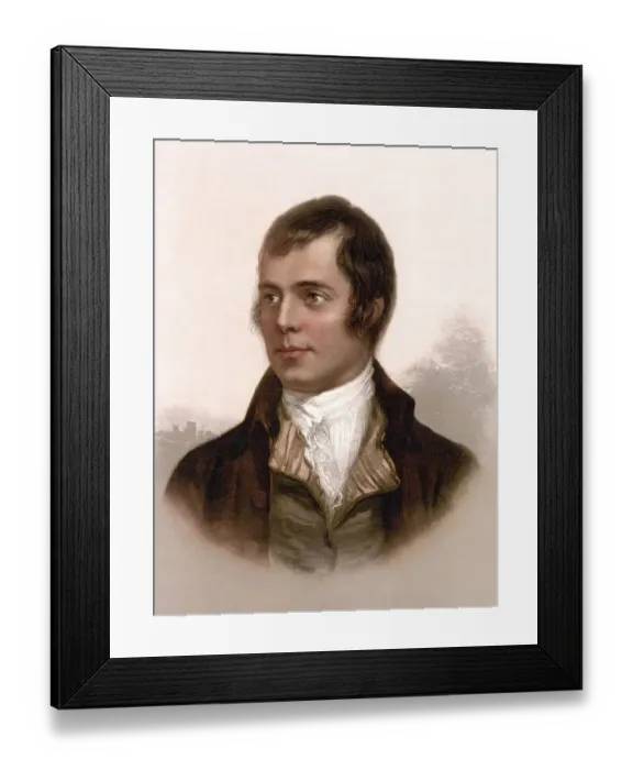 Framed Print : Portrait of Robert Burns, Ayr, Scotland