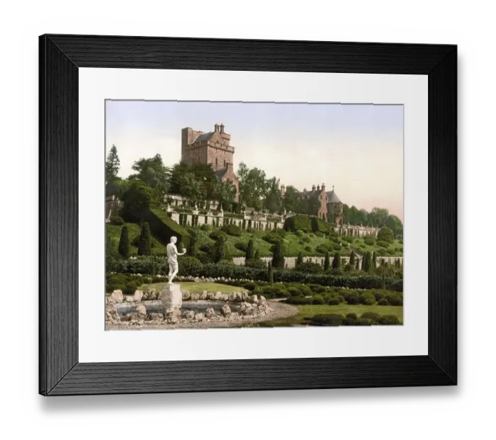 Framed Print : Drummond Castle from the south-west of Scotland Framed Print : Drummond Castle from the south-west of Scotland