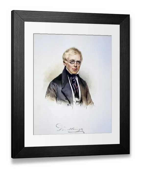 Framed Print : Dr med Johann Heinze, retired regimental physician around 1840 in Vienna Framed Print : Dr med Johann Heinze, retired regimental physician around 1840 in Vienna