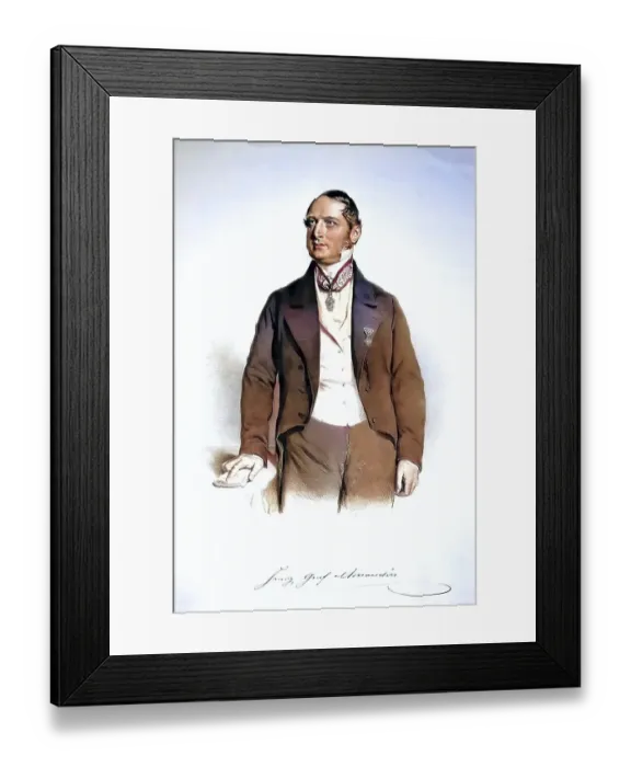 Framed Print : Franz Count Mercandin, 1802-1877 Framed Print : Franz Count Mercandin, 1802-1877
