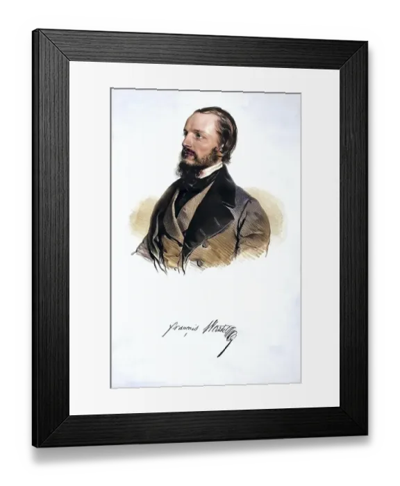 Framed Print : Franz Wartel, 1806-1882, Singer Framed Print : Franz Wartel, 1806-1882, Singer