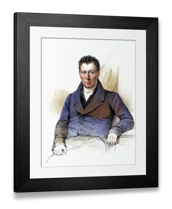 Framed Print : Franz de Paula Augustin Wirer, later ennobled as Ritter von Rettenbach