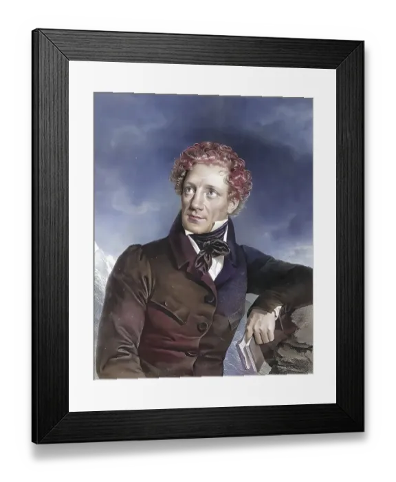 Framed Print : Ferdinand Raimund, actually Ferdinand Jakob Raimann