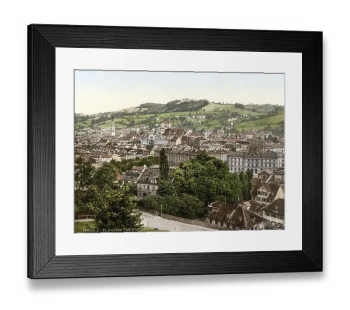 Framed Print : St. Gallen in Switzerland, Historical