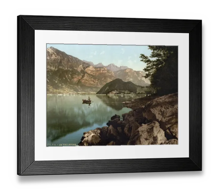 Framed Print : Wallenstadt Lake, and view of the town Framed Print : Wallenstadt Lake, and view of the town