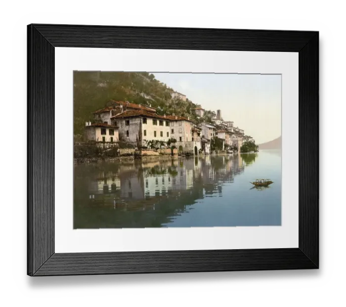 Framed Print : Gandria, a neighbourhood of the city of Lugano in the Swiss canton of Ticino