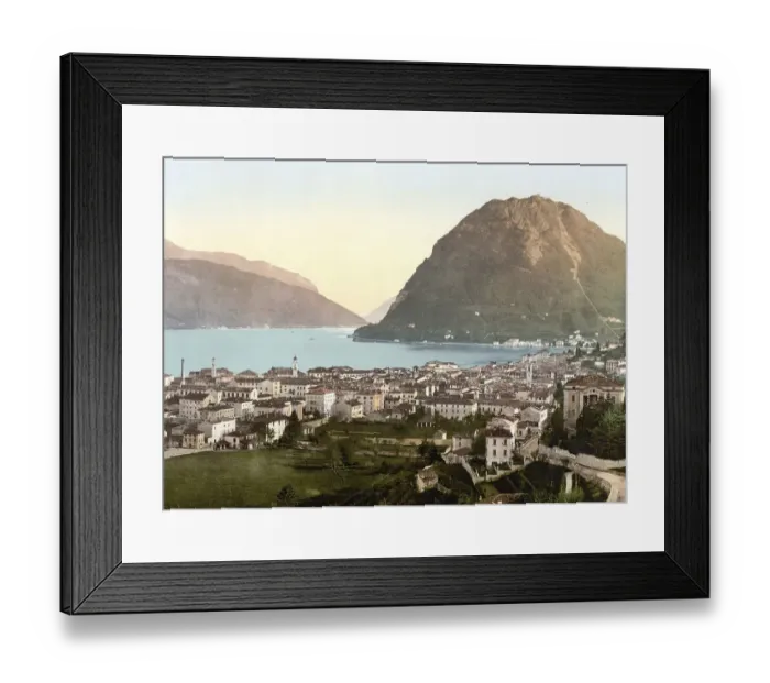 Framed Print : Lugano, General view, Ticino, Switzerland Framed Print : Lugano, General view, Ticino, Switzerland