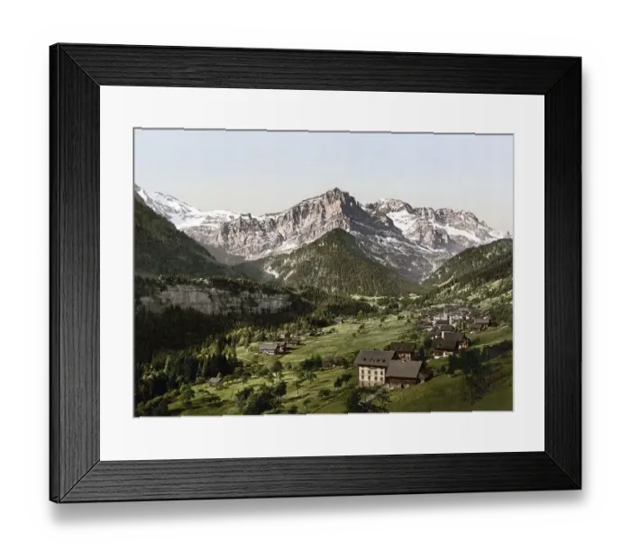 Framed Print : Champery is a burgh of the district of Monthey in the French-speaking part of the canton of Valais in Switzerland