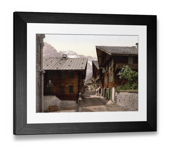 Framed Print : Champery is a burgh of the district of Monthey in the French-speaking part of the canton of Valais in Switzerland