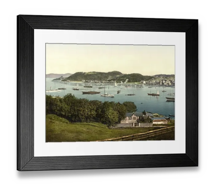 Framed Print : General view, harbour and bay of Oban
