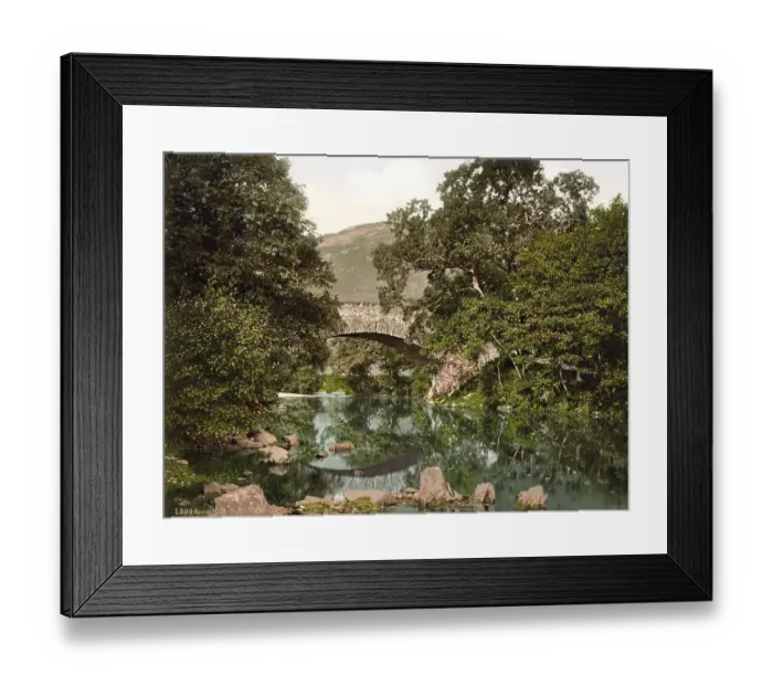 Framed Print : Old arched bridge at Brig o Turk