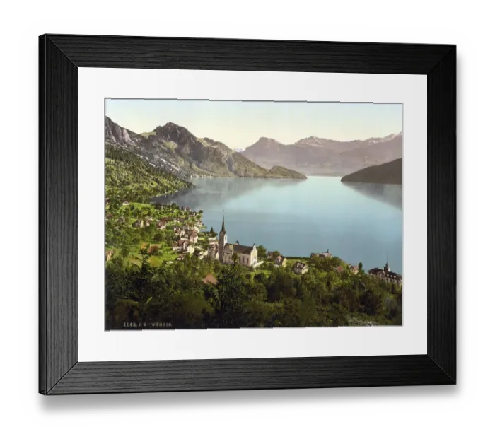 Framed Print : Weggis, municipality in the canton of Lucerne
