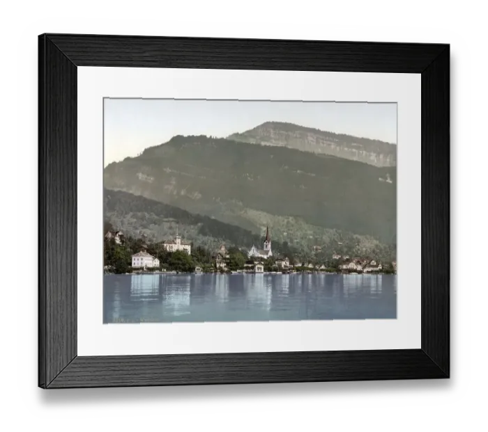 Framed Print : Weggis, Rigi, a mountain range between Lake Lucerne