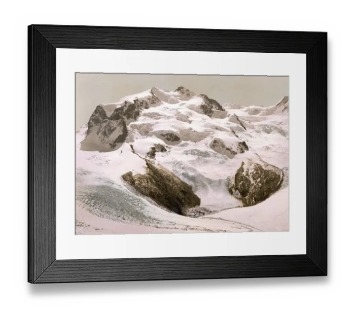 Framed Print : Monte Rosa is an extensive mountain massif in the Valais Alps Framed Print : Monte Rosa is an extensive mountain massif in the Valais Alps