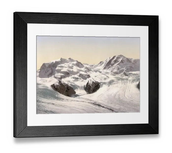 Framed Print : Monte Rosa und der Gornergletscher