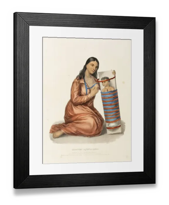 Framed Print : Chippeway Woman & Child (1838) Framed Print : Chippeway Woman & Child (1838)