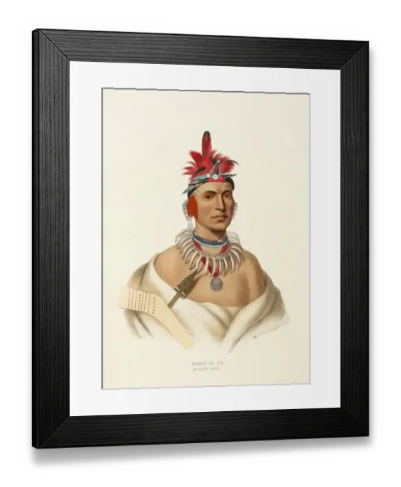 Framed Print : Chono Ca Pe. An Ottoe Chief (ca)
