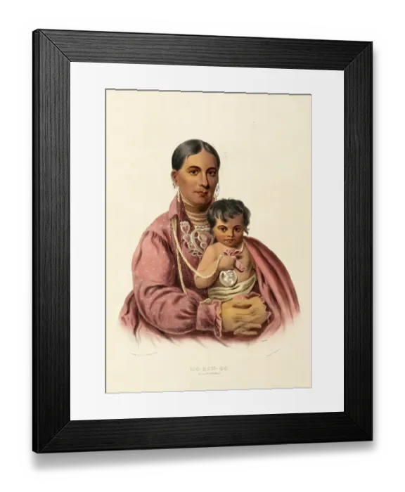 Framed Print : Mo-Hon-Go. Osage Woman (ca. 1837-1844) Framed Print : Mo-Hon-Go. Osage Woman (ca. 1837-1844)