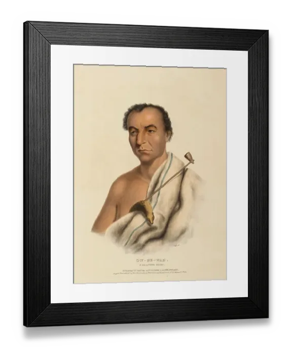 Framed Print : On-Ge-Wae. A Chippewa Chief (ca) Framed Print : On-Ge-Wae. A Chippewa Chief (ca)