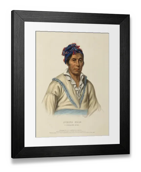 Framed Print : Spring Frog. A Cherokee Chief (1838) Framed Print : Spring Frog. A Cherokee Chief (1838)