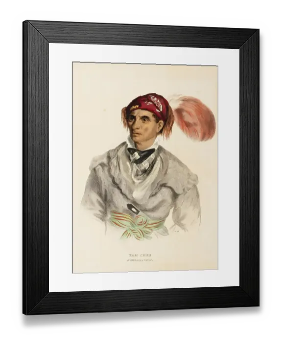 Framed Print : Tah-Chee (Dutch), A Cherokee Chief (1837) Framed Print : Tah-Chee (Dutch), A Cherokee Chief (1837)