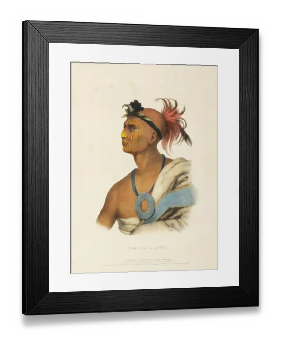 Framed Print : Tah-Col-O-Quoit (1842), Native American