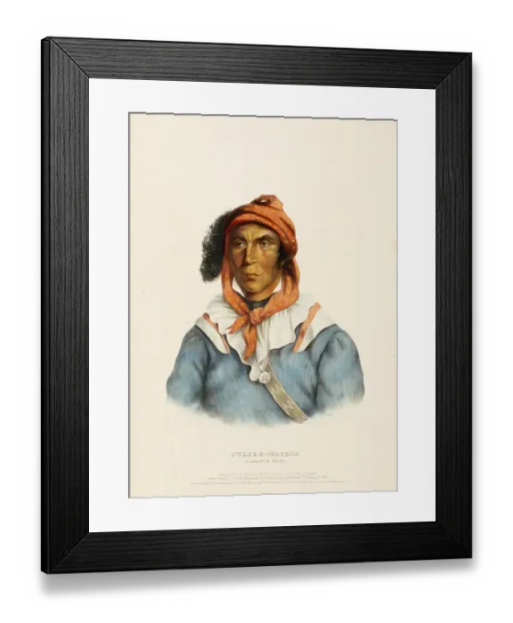 Framed Print : Tulcee-Mathla. A Seminole Chief (1843) Framed Print : Tulcee-Mathla. A Seminole Chief (1843)