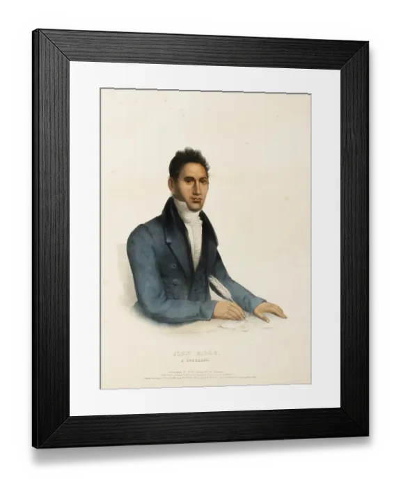 Framed Print : John Ridge, A Cherokee (1838), Native American Framed Print : John Ridge, A Cherokee (1838), Native American