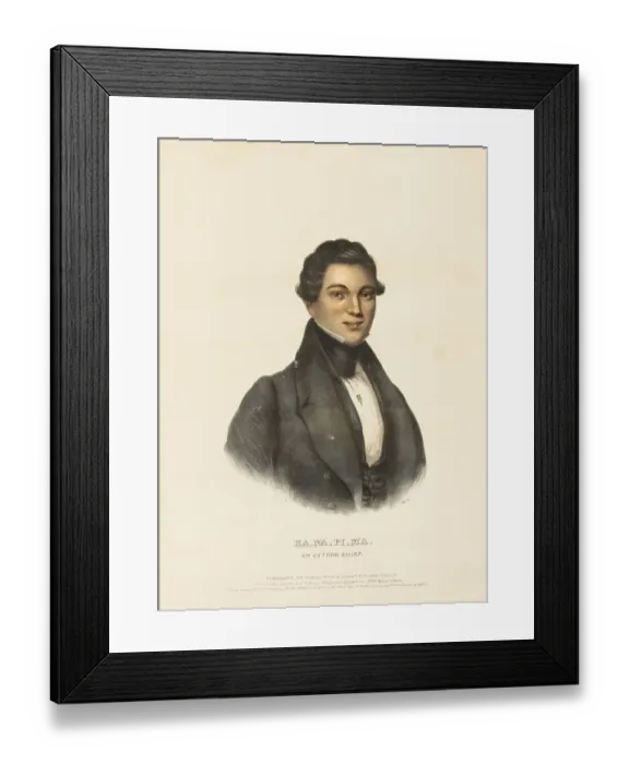 Framed Print : Ka-Na-Pi-Ma, An Ottawa Chief (1842)