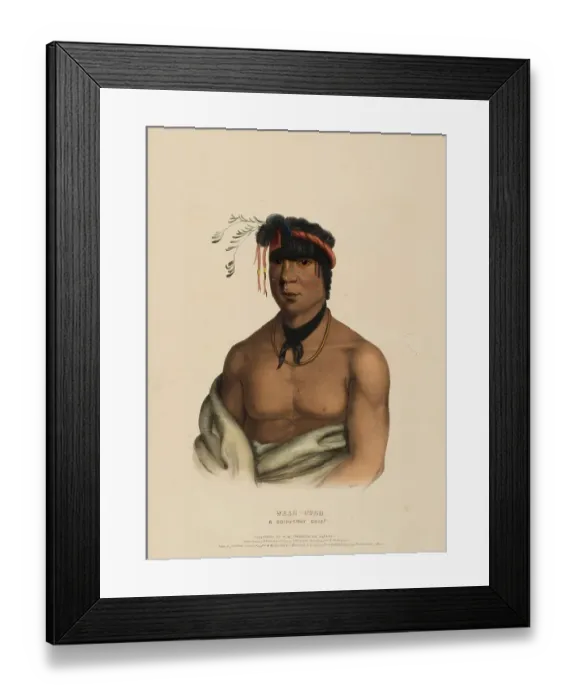 Framed Print : Wesh-Cubb. A Chippeway Chief 2 (1836) Framed Print : Wesh-Cubb. A Chippeway Chief 2 (1836)