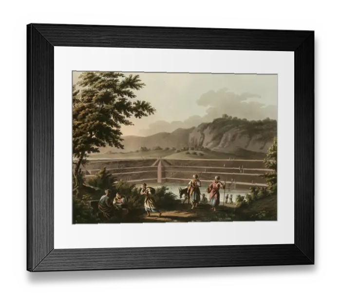 Framed Print : Historical Palestine, Reservoir of the sealed well near Bethlehem