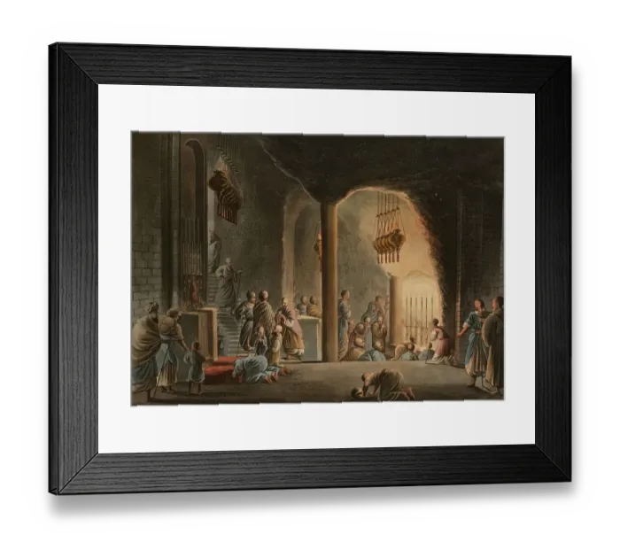 Framed Print : Historical Palestine, Underground church in Bethlehem