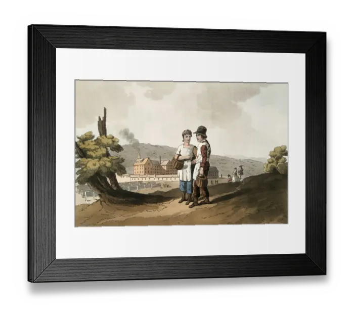 Framed Print : Scene from everyday life in England around 1810 Framed Print : Scene from everyday life in England around 1810