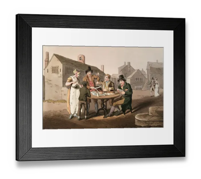 Framed Print : Scene from everyday life in England around 1810 Framed Print : Scene from everyday life in England around 1810