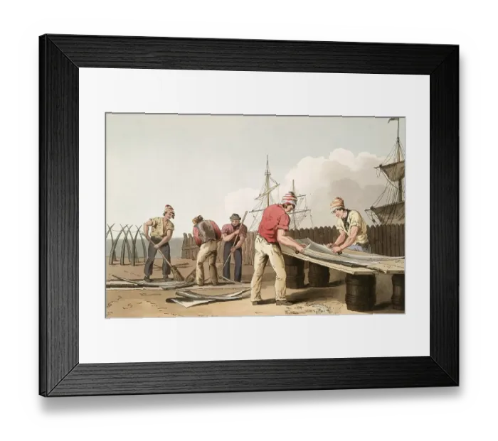 Framed Print : Scene from everyday life in England around 1810