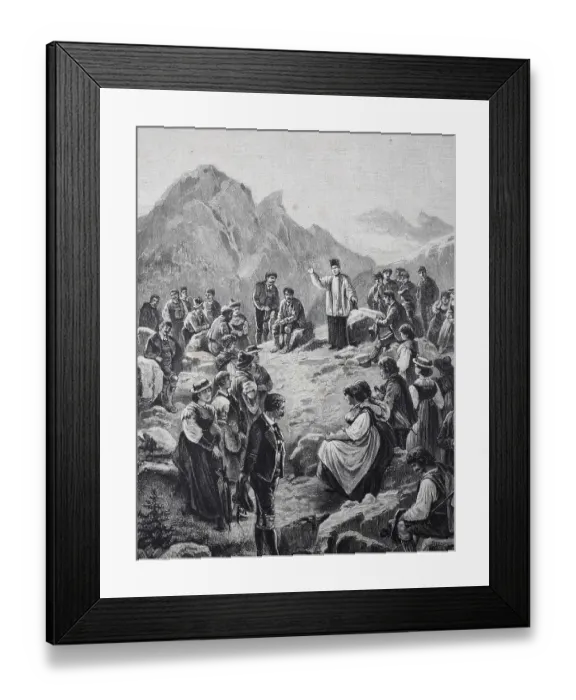 Framed Print : Mountain sermon in the Tyrolean Alps