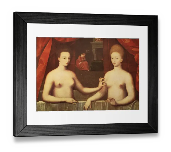 Framed Print : Painting by an unknown painter of the Fontainebleau school