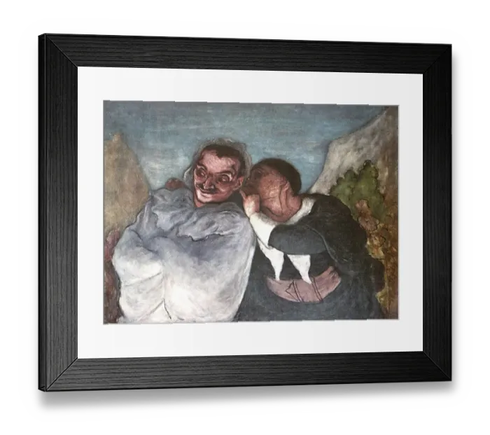 Framed Print : Painting by Honore Daumier (born 26 February 1808 in Marseille)