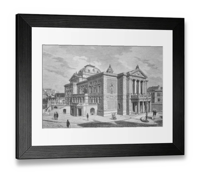 Framed Print : The city theatre, opera house in Halle an der Saale