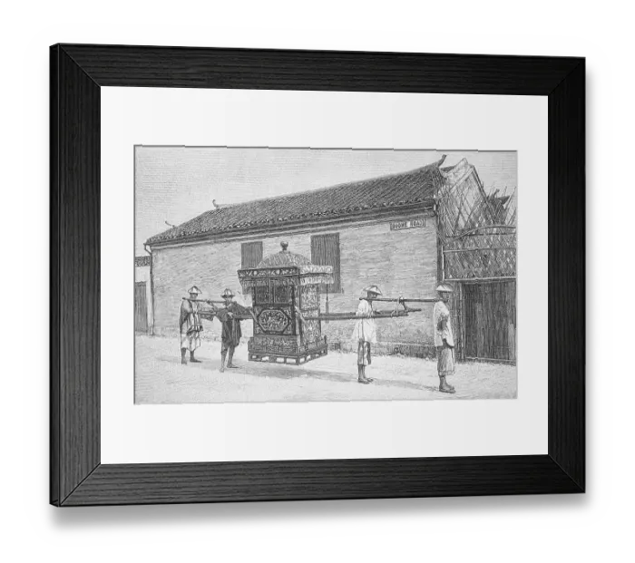 Framed Print : Bridal sedan chair from China, around 1880