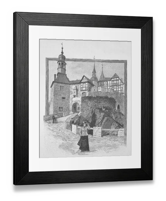Framed Print : Lauenstein Castle near Ludwigstadt around 1880