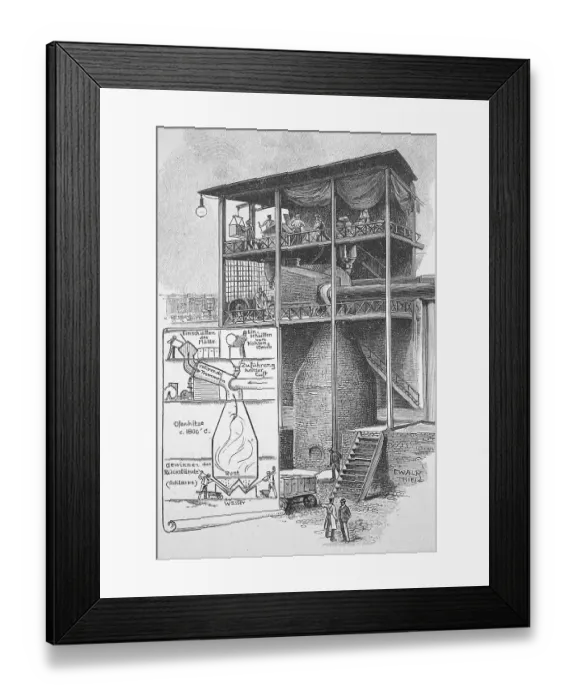 Framed Print : The waste melting furnace in Berlin
