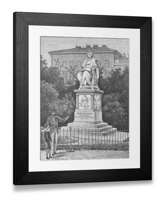 Framed Print : The Schubert Monument, Franz Schubert