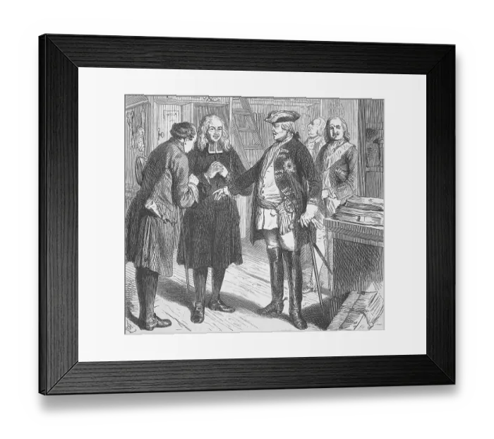 Framed Print : Frederick William I of Prussia at Francke and Elers in Halle