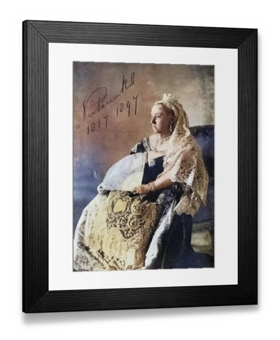 Framed Print : Queen Victoria, 1819-1901, the authorised photograph for the Diamond Jubilee of 1897 Framed Print : Queen Victoria, 1819-1901, the authorised photograph for the Diamond Jubilee of 1897
