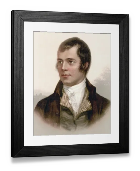Framed Print : Robert Burns 1759 to 1796, Scottish poet