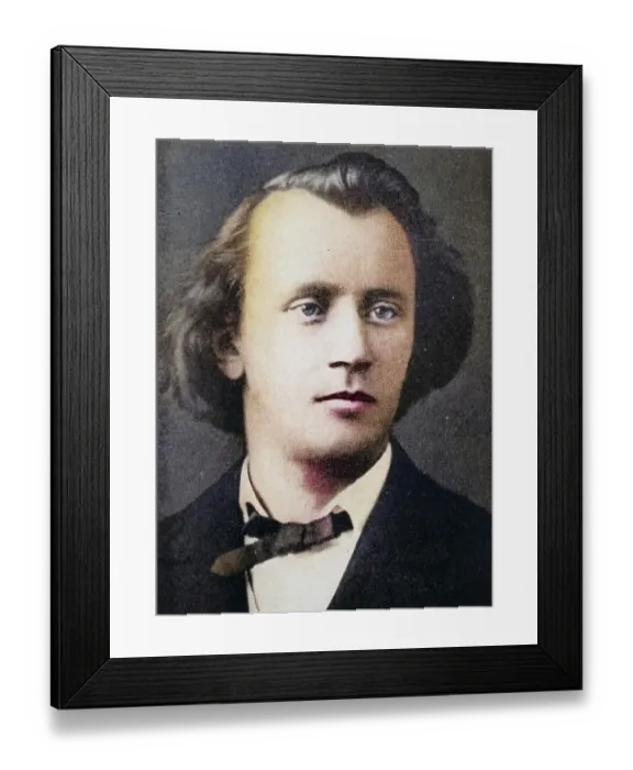 Framed Print : Johannes Brahms (1833-1897), German composer Framed Print : Johannes Brahms (1833-1897), German composer