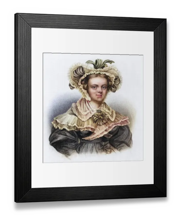 Framed Print : Mary Russell Mitford (1787-1855) English novelist and playwright
