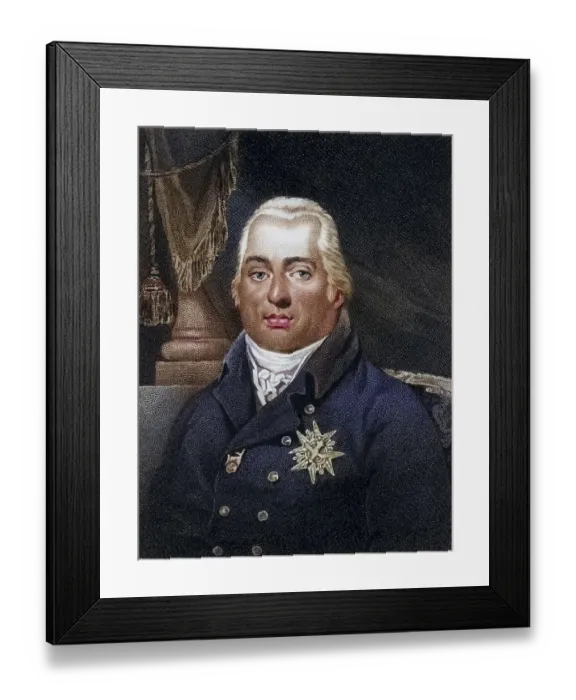 Framed Print : Louis XVIII (Stanislaw Xavier 1755-1824)