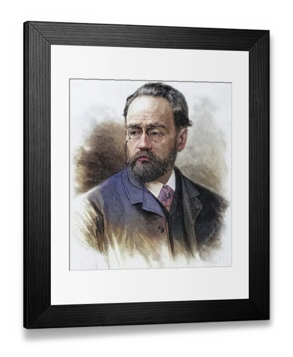 Framed Print : Emile Zola (1840-1902) French journalist and novelist of the naturalist school
